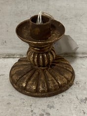 36 X STONE THE CROWS SM CANDLE HOLDER-ANTIQUE GOLD - TOTAL RRP £360