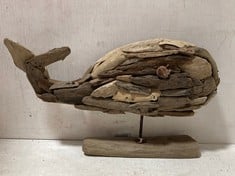 24 X STONE THE CROWS LARGE WHALE ON PLINTH-LNG 40.5CMS - TOTAL RRP £1320