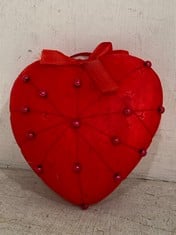 144 X STONE THE CROWS LARGE RED HEART WITH BEADS - WIDTH 10CM - TOTAL RRP £576