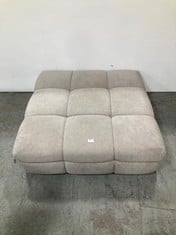 LIGHT GREY FABRIC SQUARE FOOTSTOOL