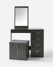 KINGSTON DRESSING TABLE SET IN GREY OAK - MD382 - RRP £125