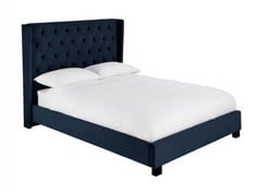 ALLEGRA WINGED VELVET DOUBLE BED FRAME IN MIDNIGHT - XO284 - RRP £473