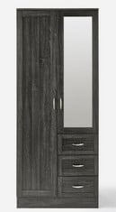 KINGSTON 2 DOOR WARDROBE IN GREY OAK - MD375 - RRP £270