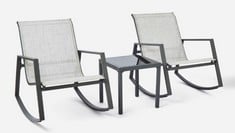 ARUBA 3 PIECE BISTRO ROCKER SET IN GREY - SA732 - RRP £175