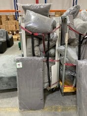 CAGE OF ASSORTED GARDEN FURNITURE CUSHIONS IN GREY (PART) (CAGE NOT INCLUDED) (KERBSIDE PALLET DELIVERY)