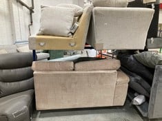 QTY OF ASSORTED ITEMS TO INCLUDE 2 SEATER END SOFA PART IN BEIGE FABRIC (PART ONLY) (KERBSIDE PALLET DELIVERY) (KERBSIDE PALLET DELIVERY)