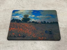 100 X STONE THE CROWS MONET FIELD OF POPPIES - MOUSE MAT - WIDTH 24CM - TOTAL RRP £400