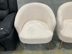 ESME TEDDY ACCENT CHAIR IN IVORY BOUCLE - IX786 - RRP £210