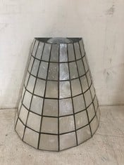 8 X STONE THE CROWS LARGE CONE WALL LANTERN-CAPIZ-HEIGHT 27CM - TOTAL RRP £192