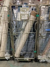 CAGE OF ASSORTED ROLLS OF FABRIC TO INCLUDE AC TITAN BLUE - 9.3M (CAGE NOT INCLUDED) (KERBSIDE PALLET DELIVERY)