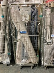 CAGE OF ASSORTED ROLLS OF FABRIC TO INCLUDE BRACKEN HERRINGBONE NATURAL (CAGE NOT INCLUDED) (KERBSIDE PALLET DELIVERY)