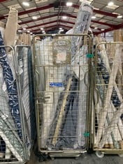 CAGE OF ASSORTED ROLLS OF FABRIC TO INCLUDE BRUSHED TWEED GREEN (CAGE NOT INCLUDED) (KERBSIDE PALLET DELIVERY)