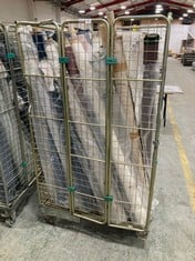 CAGE OF ASSORTED ROLLS OF FABRIC TO INCLUDE AC TITAN NAVY (CAGE NOT INCLUDED) (KERBSIDE PALLET DELIVERY)