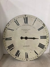 2 X XL GREENWICH / CREAM WALL CLOCK