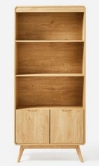 GREY AND OSBOURN NO.157 OSLO STORAGE BOOKCASE IN OAK EFFECT - ZG236