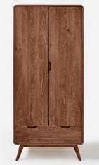 GRAY AND OSBOURN NO.157 OSLO 2 DOOR 1 DRAWER WARDROBE IN WALNUT - IX661 - RRP £310