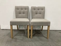 JOHN LEWIS SET OF 2 DINING CHAIR IN GREY FABRIC