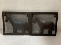 8 X STONE THE CROWS SMALL WALL DECORATION HORSE Width 20CM - TOTAL RRP £72