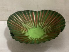 12 X STONE THE CROW GREEN LEAF EFFECT BOWL