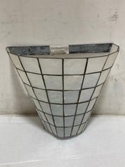 4 X STONE THE CROWS LARGE CONE WALL LANTERN-CAPIZ-HEIGHT 27CM - TOTAL RRP £96