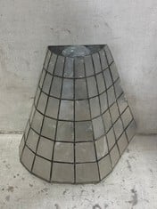 8 X STONE THE CROWS LARGE CONE WALL LANTERN-CAPIZ-HEIGHT 27CM - TOTAL RRP £192