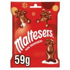 50X ASSORTED CHOCOLATE TO INCLUDE MALTESERS REINDEER CHOCOLATE CHRISTMAS SMALL SHARING 59G, LINDT EXCELLENCE MILK EXTRA CREAMY CHOCOLATE BAR, 100G.