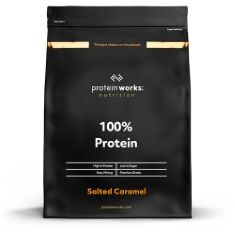 X9 ASSORTED PROTEIN POWDER TO INCLUDE PROTEIN WORKS - 100 PERCENT PROTEIN, 1.25KG, HIGH PROTEIN BLEND, 41 SERVINGS, SALTED CARAMEL, BULK PURE BETA ALANINE POWDER, 100 G, PACKAGING MAY VARY.