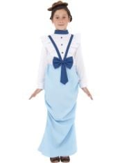 BOX OF ASSORTED FANCY DRESS TO INCLUDE SMIFFYS POSH VICTORIAN COSTUME, BLUE WITH DRESS & HAT, GIRLS FANCY DRESS, CHILD DRESS UP COSTUMES, AMSCAN (PKT) (9909021) CHILD GIRLS ROYAL GUARD COSTUME & HAT