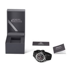 VICKERS ARMSTRONG LIMITED EDITION HAND ASSEMBLED ESCAPADE WATCH IN BLACK RRP £515.