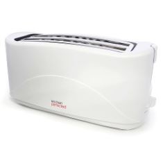 9X ASSORTED KITCHEN ITEMS TO INCLUDE KITCHENPERFECTED 4 SLICE LONG SLOT TOASTER - WHITE - E2112WH, ROCKINGHAM FORGE RF ESSENTIALS 8000 SERIES 7” CRANKED SLICER, STAINLESS STEEL.