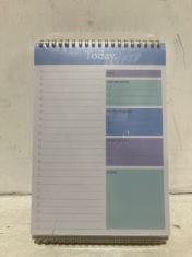 22 X TO DO LIST NOTEPAD DAILY PLANNER. X30 ASSORTED ITEMS TO INCLUDE 4PCS ADJUSTABLE SHEET SUSPENDERS