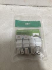 X30 ASSORTED ITEMS TO INCLUDE 4 PCS ADJUSTABLE SHEET SUSPENDERS.