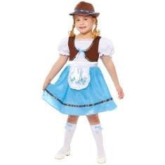 X13 ASSORTED KIDS FANCY DRESS TO INCLUDE AMSCAN 9917565 9917563 - CHILDS BAVARIAN GIRL IN BLUE FANCY DRESS COSTUME KIDS OKTOBERFEST PARTY OUTFIT, DRESS UP AMERICA ASTRONAUT COSTUME FOR KIDS–NASA WHIT