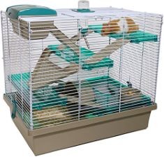 BOX OF ASSORTED PET ITEMS TO INCLUDE OPTIONS SMALL ANIMAL HOME PICO XL TRANSLUCENT TEAL 50X36X47CM (PACK OF 2).