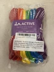 50X ASSORTED KIDS SOCKS TO INCLUDE LA ACTIVE BIG KIDS GRIP SOCKS 8-10 YEARS .