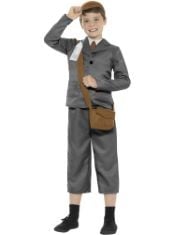 12X ASSORTED KIDS FANCY DRESS TO INCLUDE SMIFFYS WW2 EVACUEE BOY COSTUME, GREY JACKET, TROUSERS, MOCK SHIRT, BAG, HAT & NAME TAG, BOYS FANCY DRESS, CHILD DRESS UP COSTUMES, DISNEY OFFICIAL CLASSIC MI