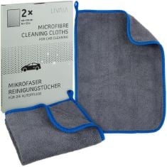 X20 ASSORTED HARDWARE ITEMS TO INCLUDE MICROFIBRE CLEANING CLOTH: 2 GREY CAR WASH MICROFIBRE CLEANING CLOTHS – MICROFIBRE CLOTH CAR CLEANING PRODUCTS – CAR POLISH – LIVAIA MICROFIBRE TOWEL.