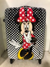 AMERICAN TOURISTER DISNEY LEGENDS TRAVEL CASE MINNIE MOUSE POLKA DOT HARDSHELL SPINNER 75/28 RRP- £155