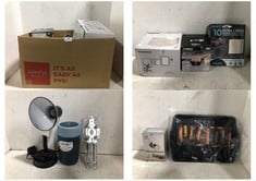 BOX OF ASSORTED HOUSEHOLD ITEMS TO INCLUDE TOWER MULTI FUNCTION EGG COOKER