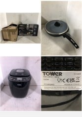 TOWER 2LB DIGITAL BREAD MAKER T11003 BLACK TO INCLUDE TOWER 28CM NON-STICK MULTI-PAN