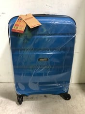 AMERICAN TOURISTER TRAVEL CASE BON AIR SEAPORT BLUE HARDSHELL SMALL SPINNER