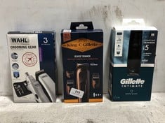 3 X ASSORTED SHAVERS TO INCLUDE KING.C.GILLETTE BEARD TRIMMER