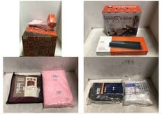 BOX OF ASSORTED ITEMS TO INCLUDE AIMER LUXURY FLEECE HEATED THROW EXTRA LARGE