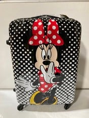 AMERICAN TOURISTER DISNEY LEGENDS TRAVEL CASE MINNIE MOUSE POLKA DOT HARDSHELL SPINNER 75/28 RRP- £155