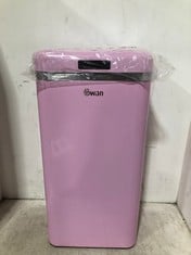 SWAN RETRO 45L RECTANGULAR SENSOR BIN PINK