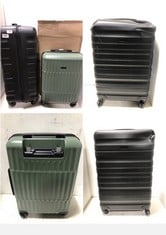 JOHN LEWIS ANYDAY TRAVEL CASE BLACK HARDSHELL MEDIUM/LARGE SPINNER AND JOHN LEWIS ANYDAY TRAVEL CASE BLACK HARDSHELL MEDIUM/LARGE SPINNER TO INCLUDE JOHN LEWIS TRAVEL CASE GREEN HARDSHELL SMALL SPINN