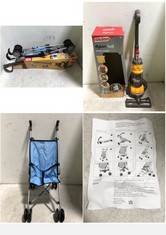 CASDON DYSON BALL UPRIGHT VACUUM PLAYSET TO INCLUDE JOHN LEWIS LITTLE BUGGY BLUE