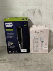 PHILIPS BEARD TRIMMER 5000 SERIES TO INCLUDE GILLETTE VENUS PUBIC HAIR & SKIN STARTER PACK SHAVER