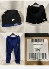 NORTH FACE GLACIER SHORTS BLACK SIZE M TO INCLUDE ADIDAS CUFFED JOGGERS BLUE SIZE M