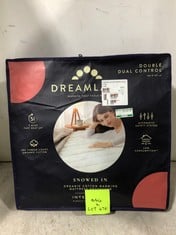 DREAMLAND SNOWED IN ORGANIC COTTON WARMING MATTRESS PROTECTOR DOUBLE DUAL CONTROL 190 X 137CM